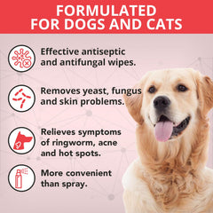 NOVEHA XL pet wipes clean facial folds gently