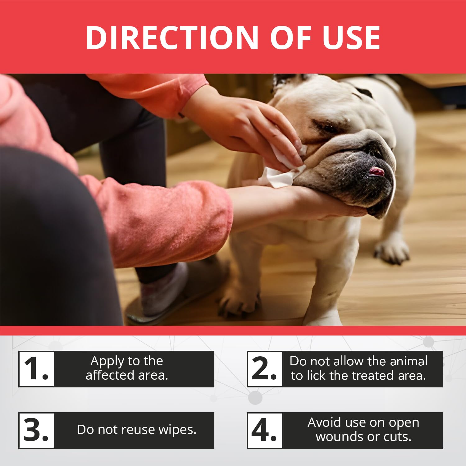 NOVEHA wipes help with hot spots and redness in pets