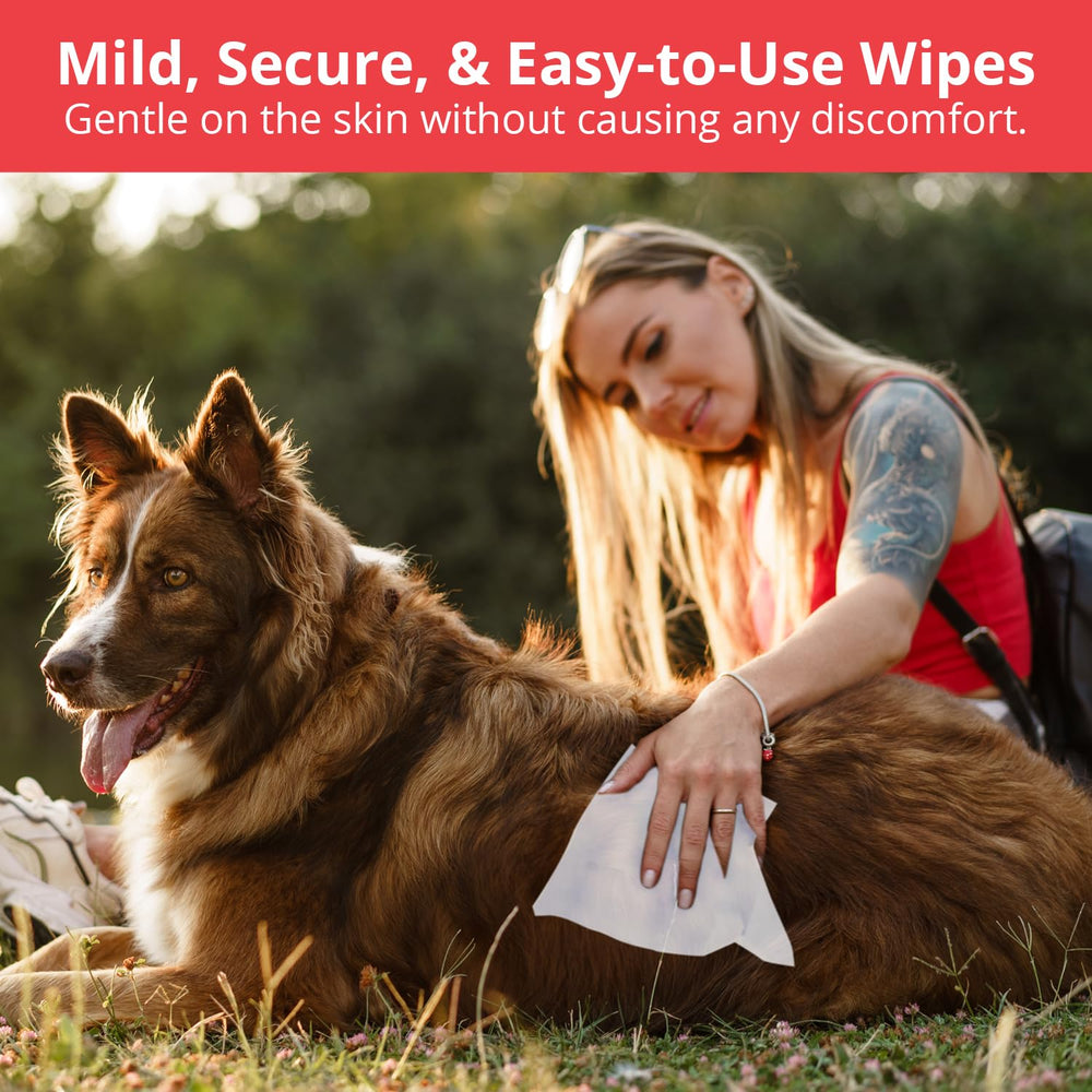 NOVEHA on-the-go wipes provide broad coverage between baths