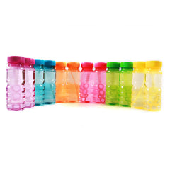 Novelinks bubble solution colors create bright bubbles for outdoor play.