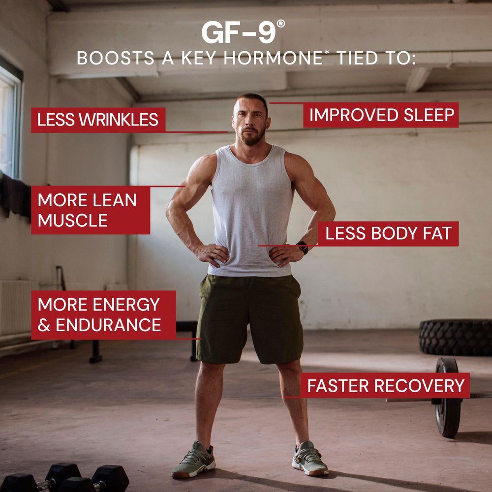 GF-9 capsules ready for daily use to support workout endurance.