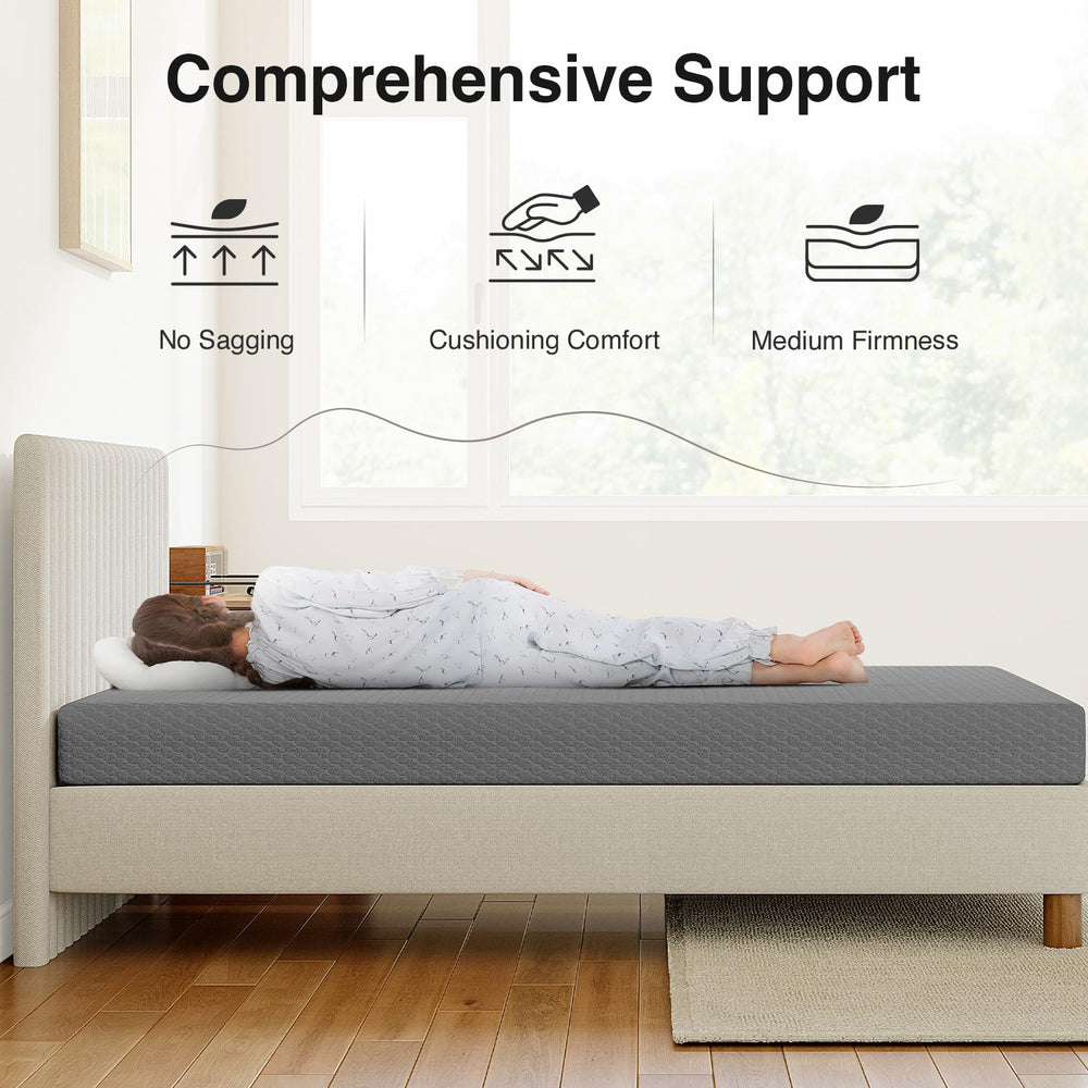 Novilla 8-inch design fits most bed frames with adaptable firmness