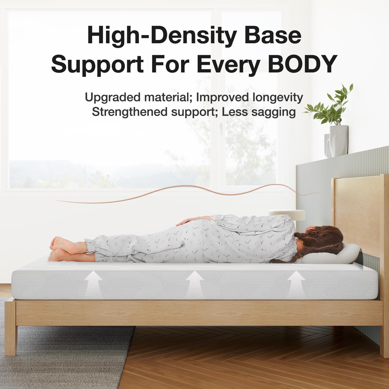 Novilla breathable knitted cover adds softness and air flow to the sleep surface.
