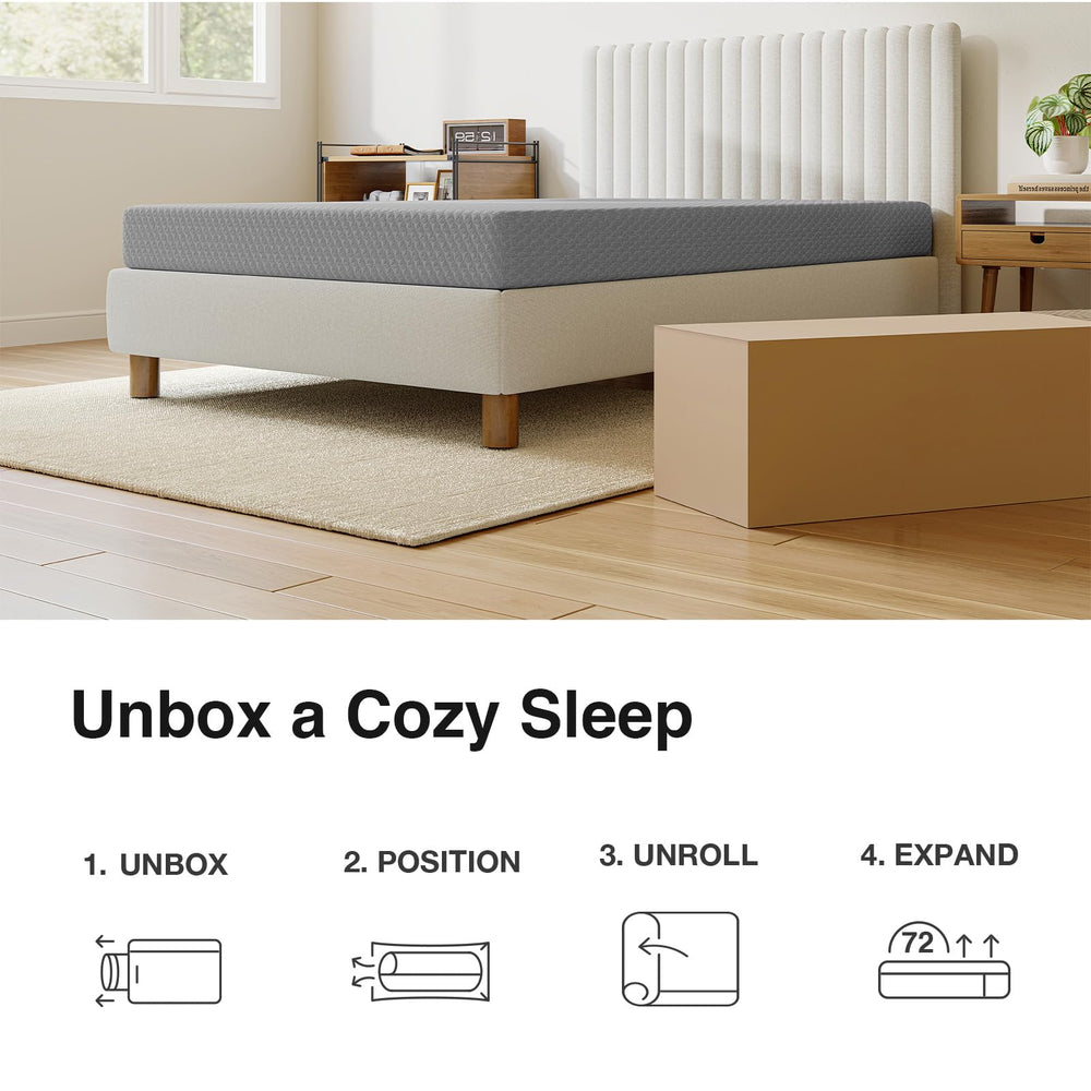 Novilla in-box packaging enables easy setup and quick sleep