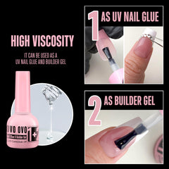 NOVO OVO no-wipe top coat in black bottle for high gloss shine