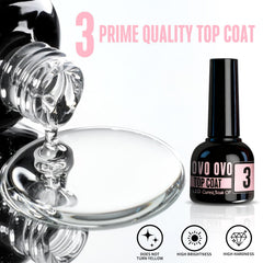 NOVO OVO prededesigned tips bonding for strong, lasting manicure hold