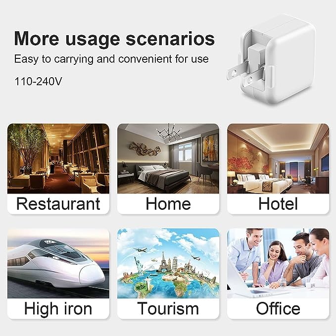 Novobit 6ft cable and charger bundle ideal for hotel stays and travel.