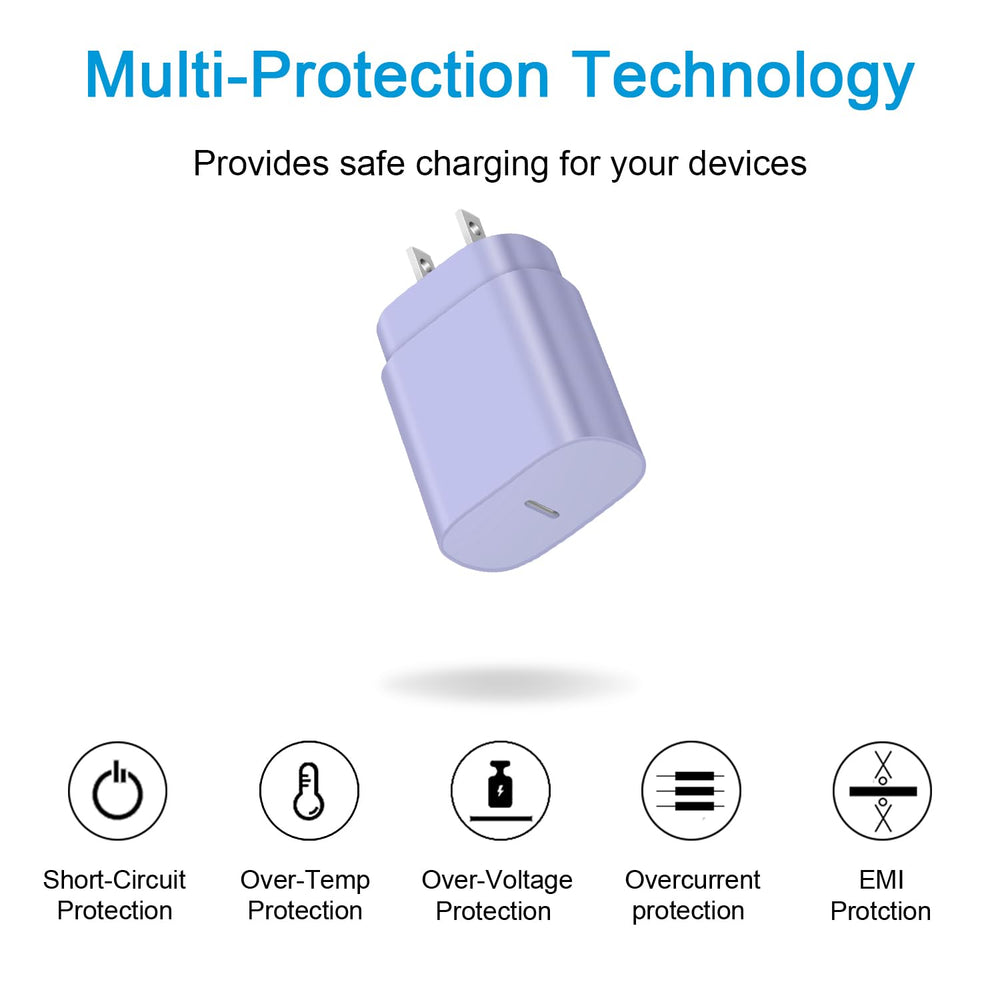 Novobit compact travel charger easily fits in a bag for on-the-go charging.