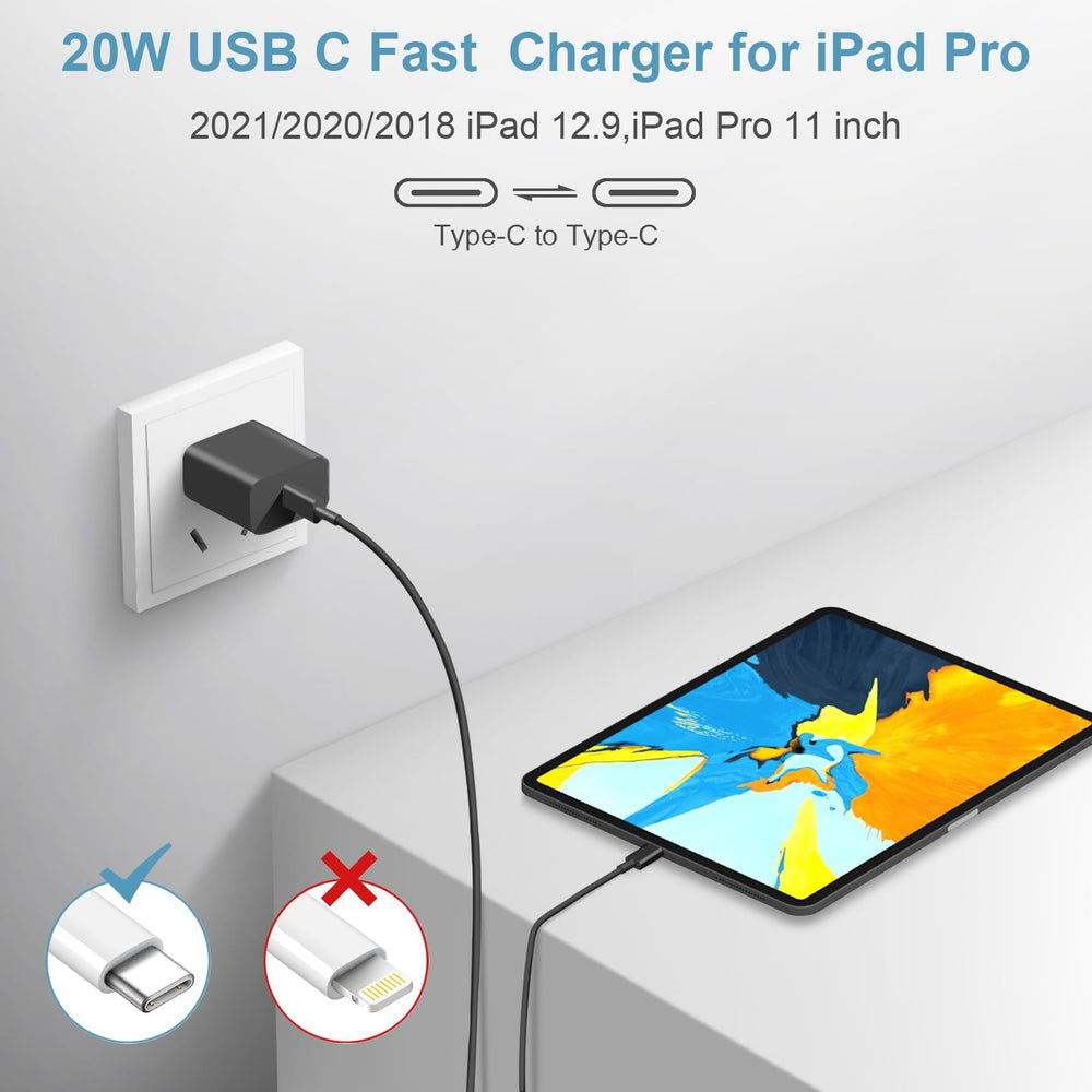 Novobit 20W wall charger for fast charging of iPhone and iPad