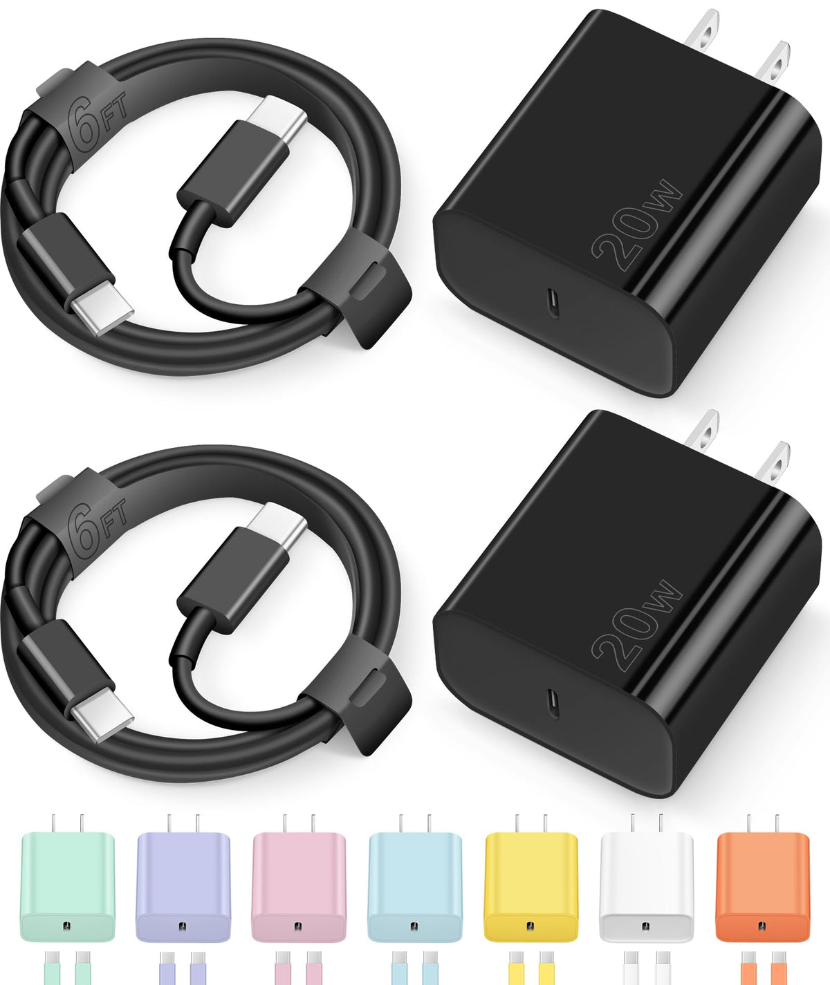 Novobit iPhone 17 charger wall plug 20W for fast charging