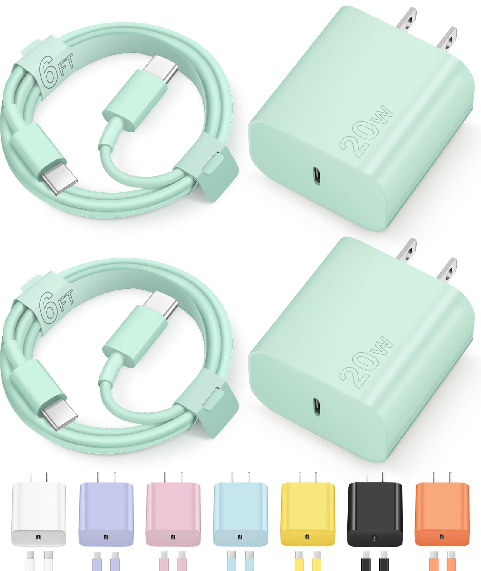 Novobit iPhone charger 20W PD wall plug for fast home charging.