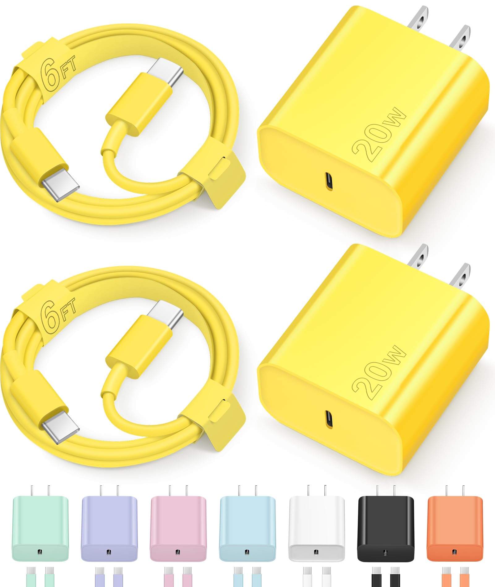 Novobit iPhone charger with a 20W PD wall plug for fast charging at home.