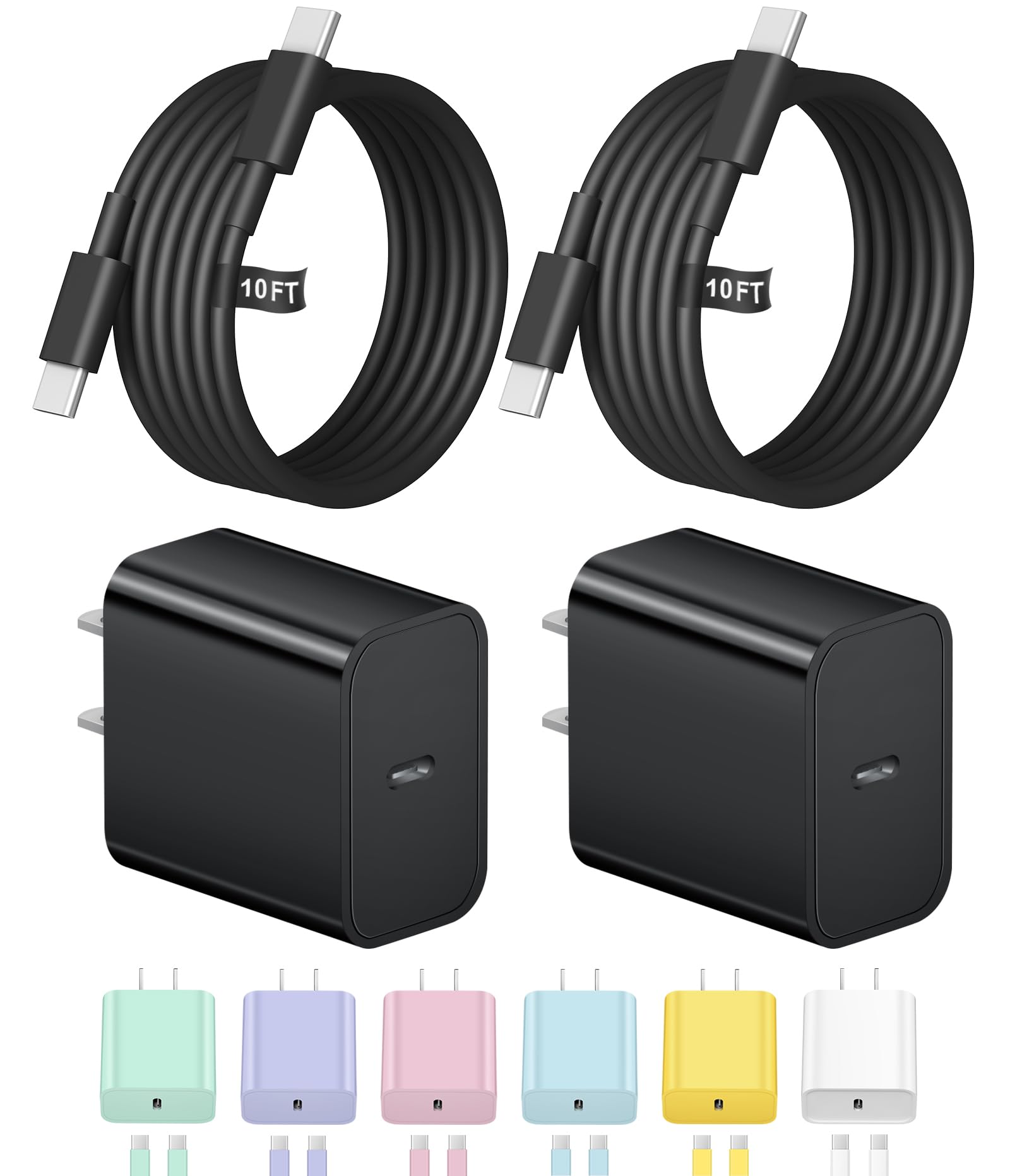 Novobit 10ft USB-C to Lightning cable for fast charging and flexible reach