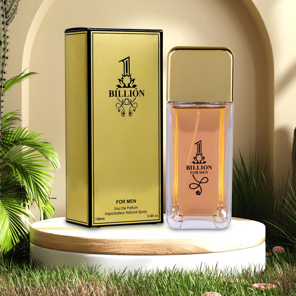 NovoGlow 1 Billion EDT base notes deliver leather and amberketal warmth