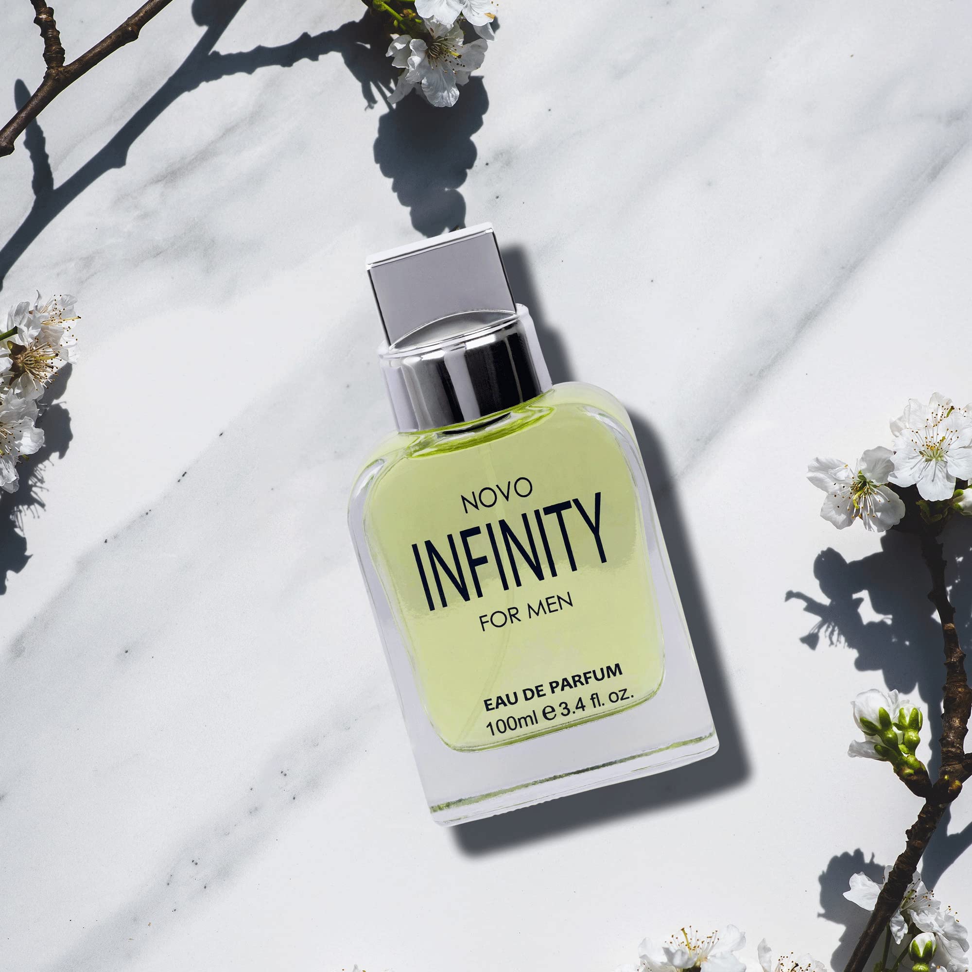 NovoGlow Infinity comes in a 100 ml bottle, compact for travel.