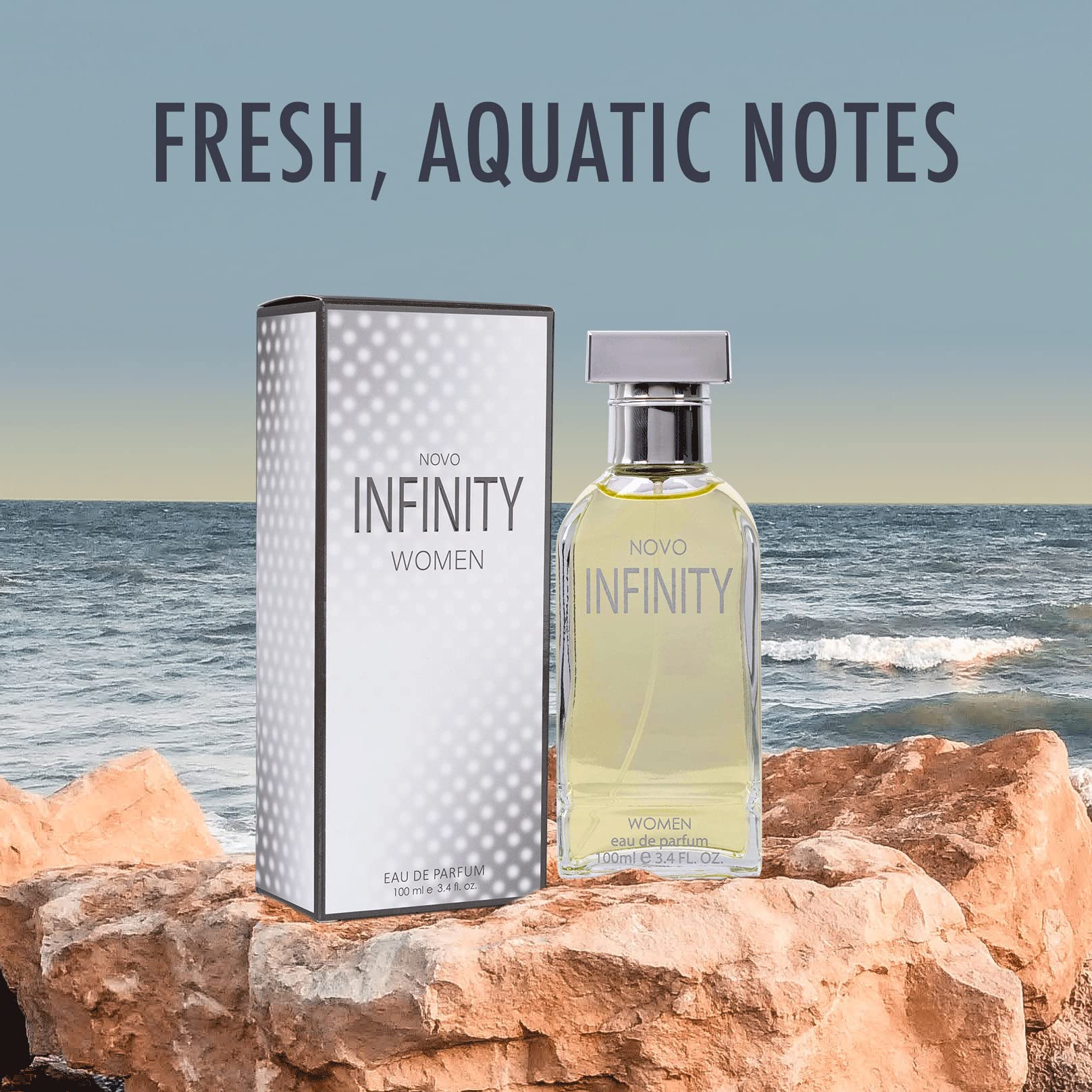 Misting NovoGlow Infinity spray for a refreshing moment