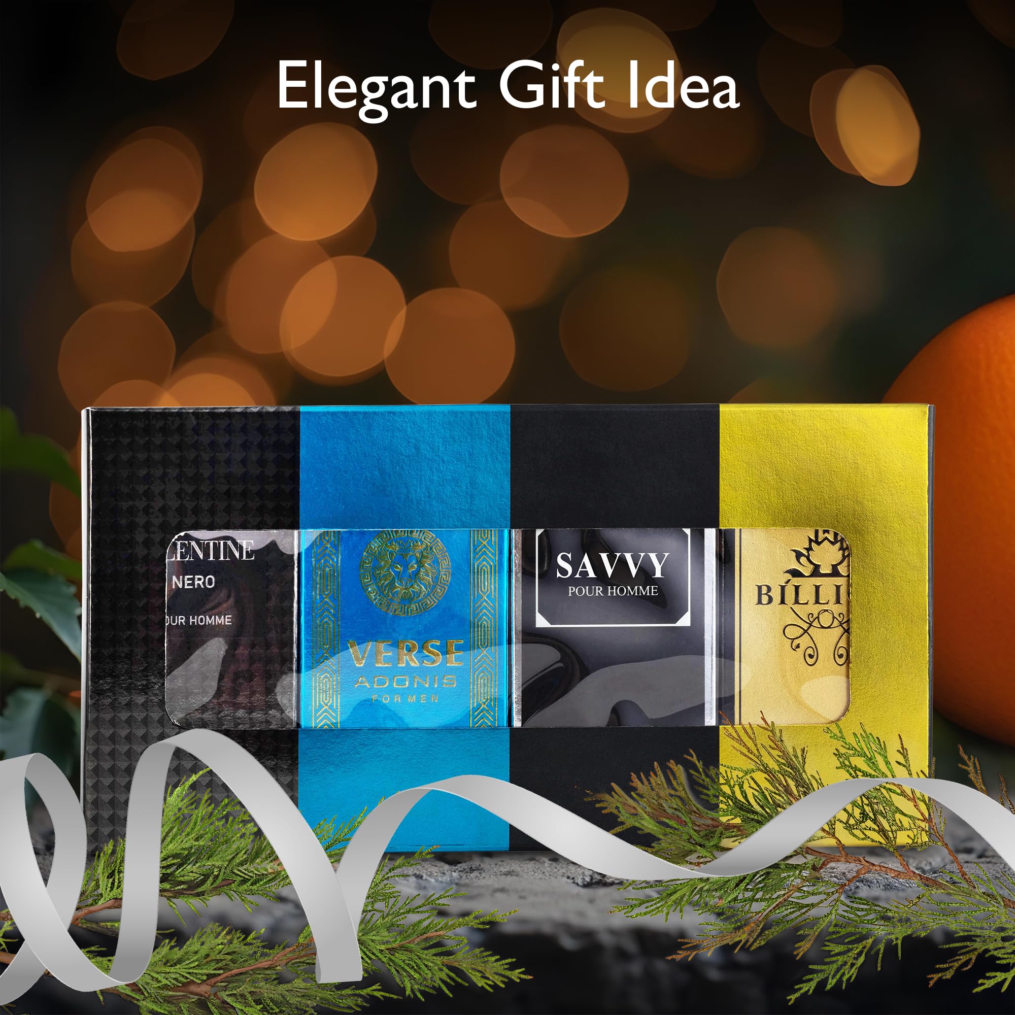 NovoGlow Signature Scent 4-Piece gift box open reveals premium presentation.