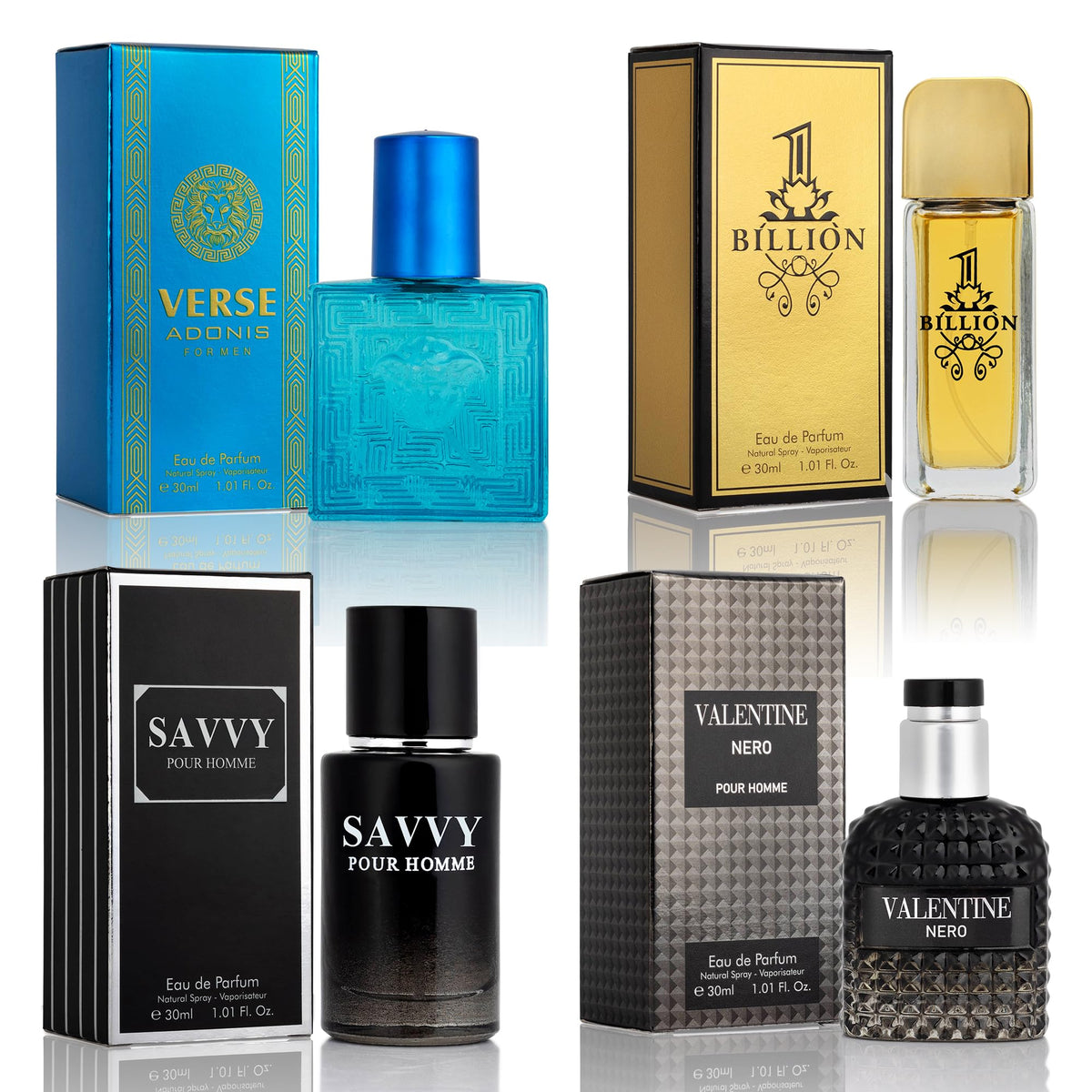 NovoGlow Signature Scent Verse bottle-front shows a woody, spicy blend for confident daytime wear.