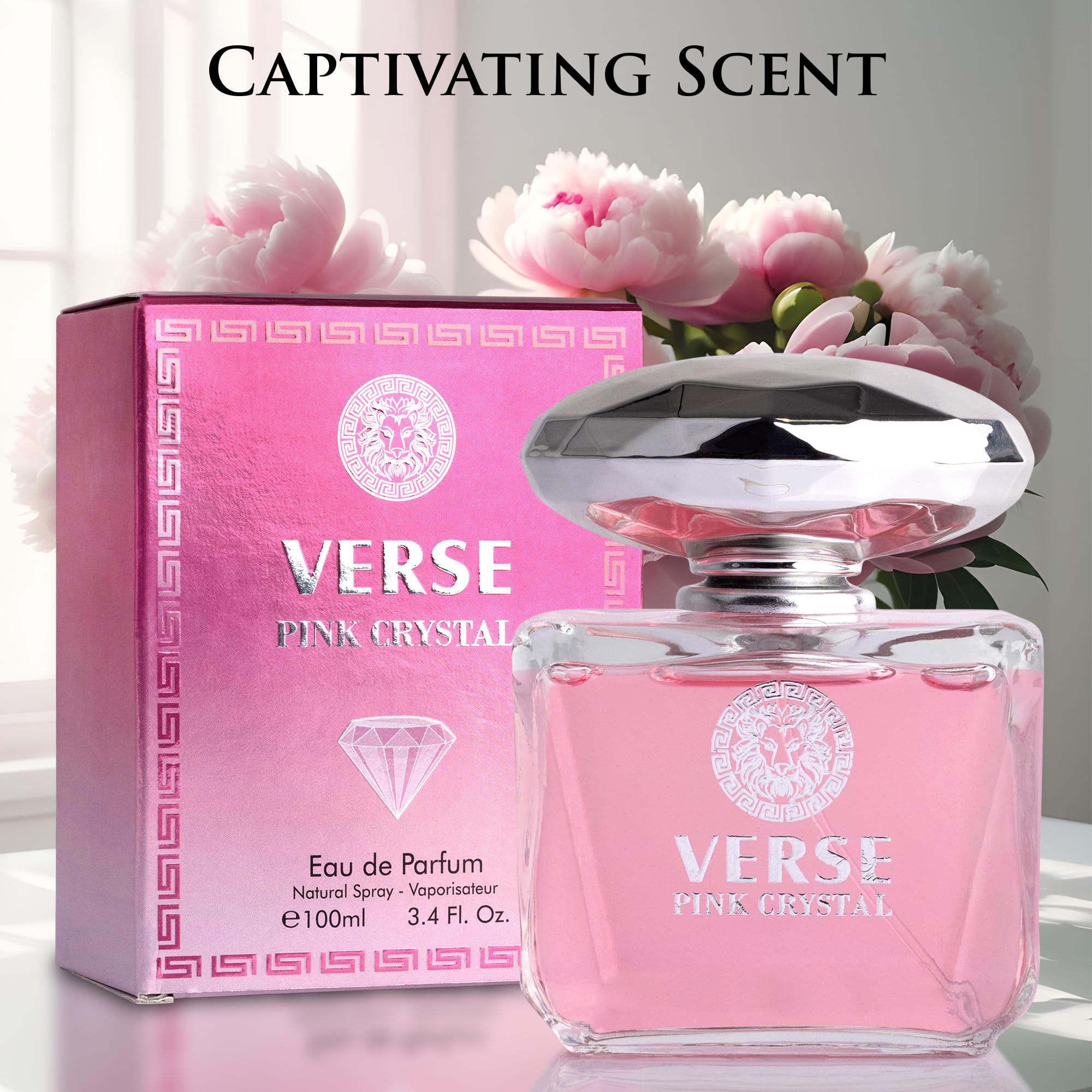 NovoGlow Verse Pink Crystal juice pour showing fresh top notes