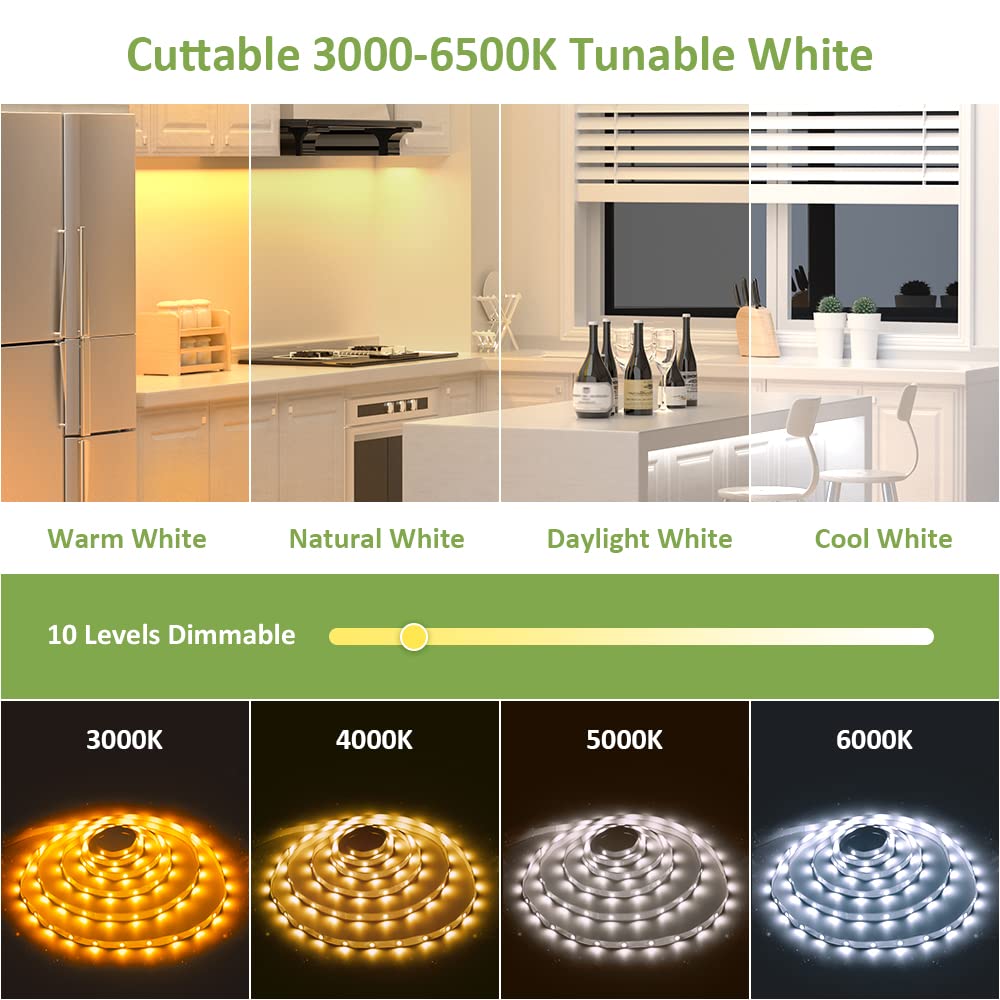 NOVOSTELLA LED strip under-cabinet lighting for kitchen tasks.