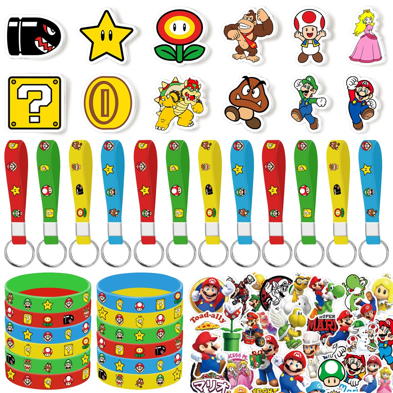 Novovida Mario birthday party set featuring 86pcs gifts for a fun, themed celebration.