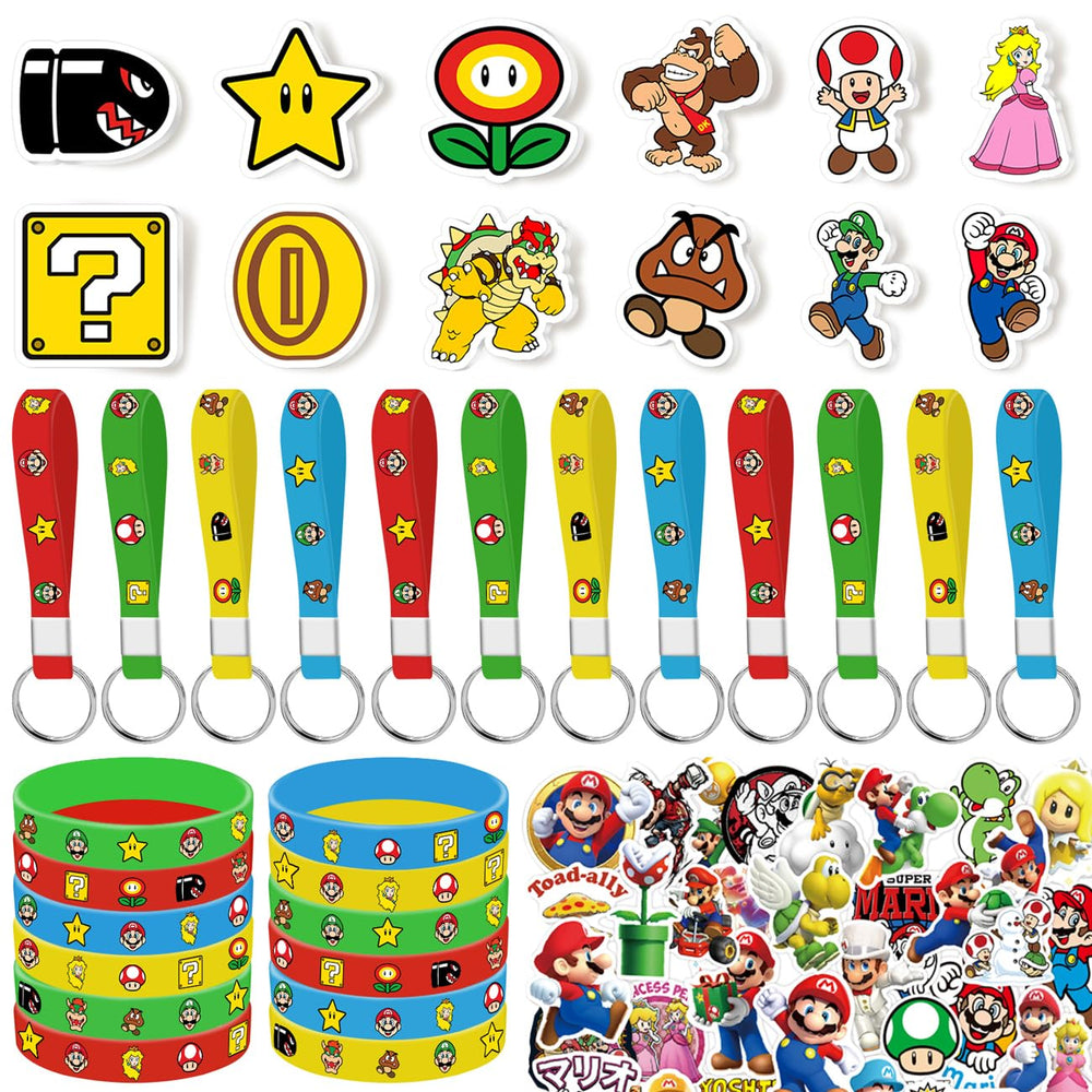 Novovida Mario birthday party set featuring 86pcs gifts for a fun, themed celebration.