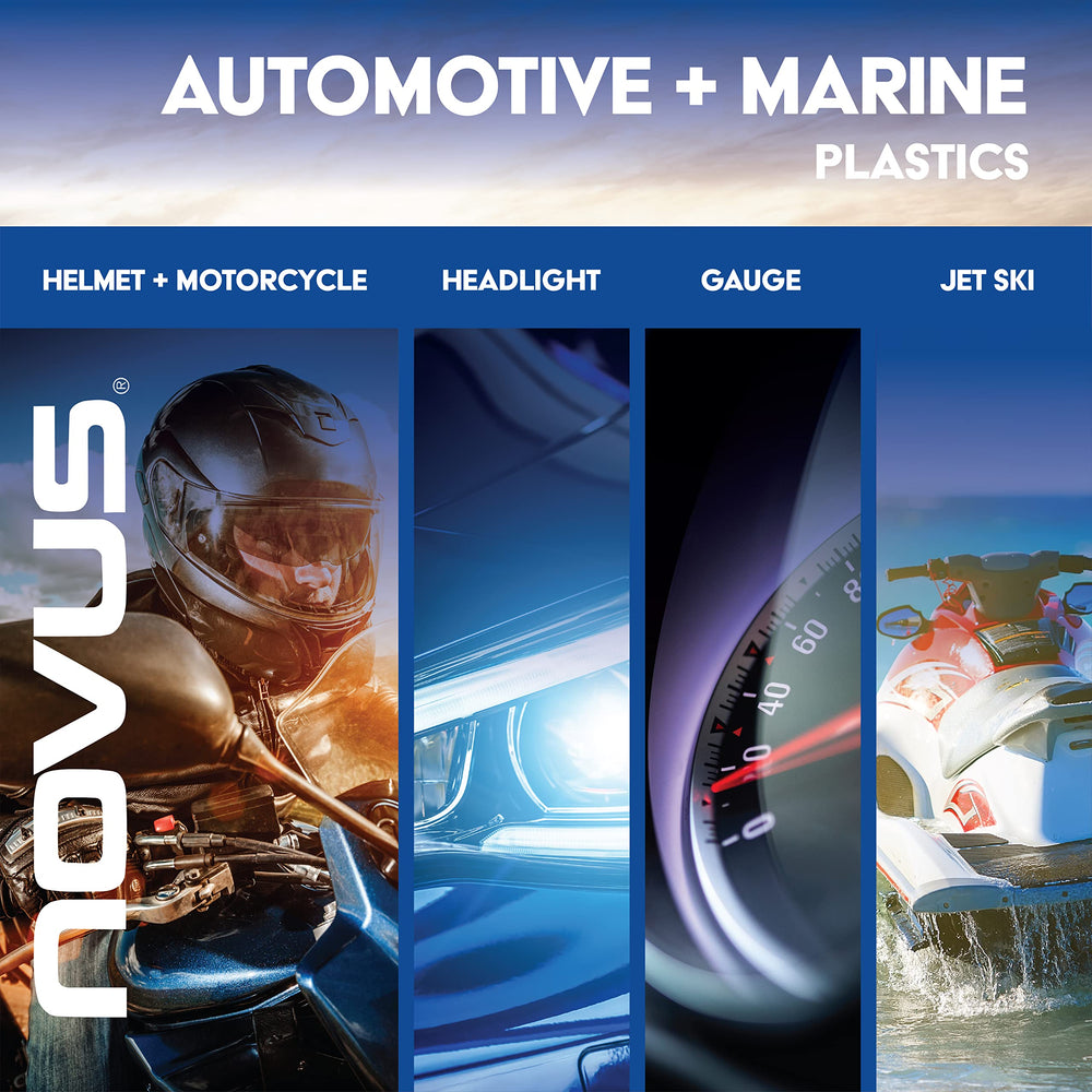 Novus 7020 clear shield polish enhances acrylic shield clarity