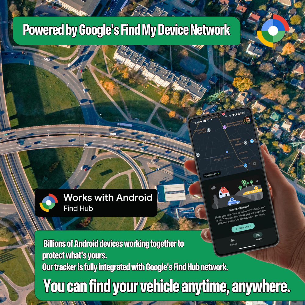 Novzix hidden GPS tracker with magnetic case installed under a car seat