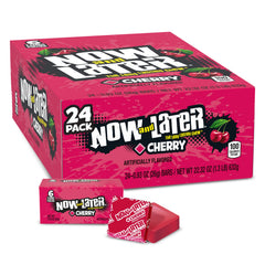 Now and Later Cherry Bars on a shelf highlight bold cherry flavor in a portable, on-the-go bite