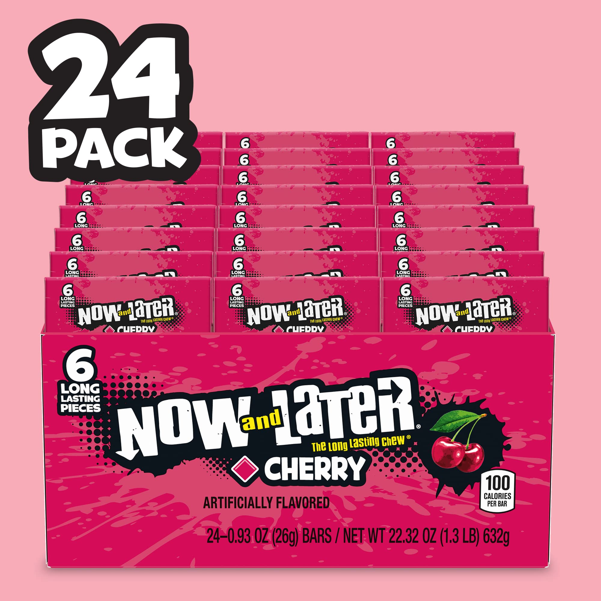 Now and Later Cherry individually wrapped pieces for easy stash and share during busy days