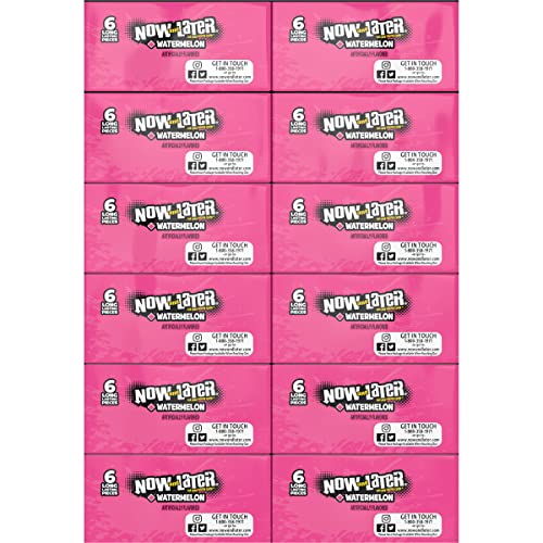 Now and Later Watermelon bars six pieces per pack, easy to divide