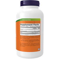 NOW Foods Alfalfa tablets closeup showing compact daily greens tablets.