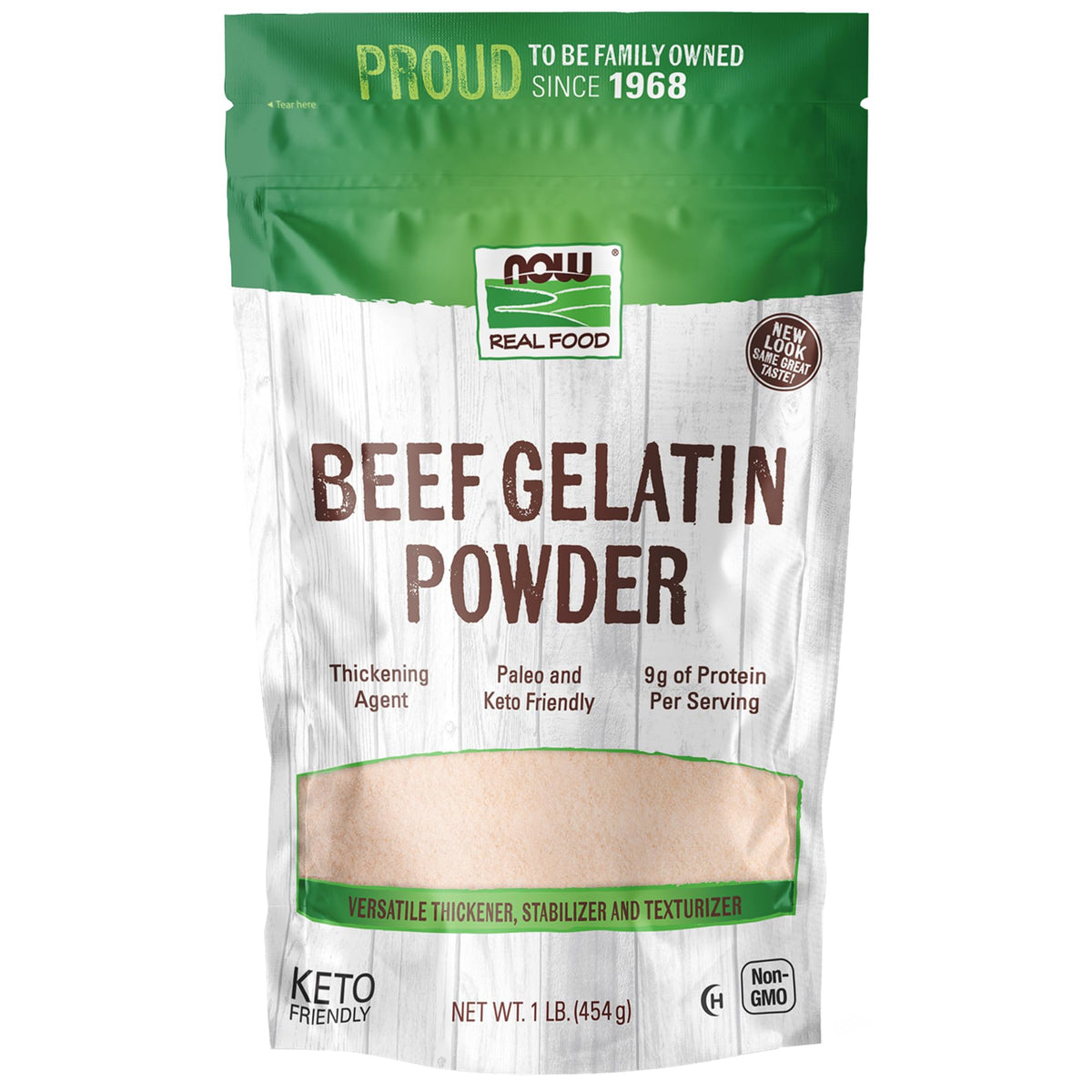 NOW Foods Beef Gelatin bottle shows a natural thickener for quick textures