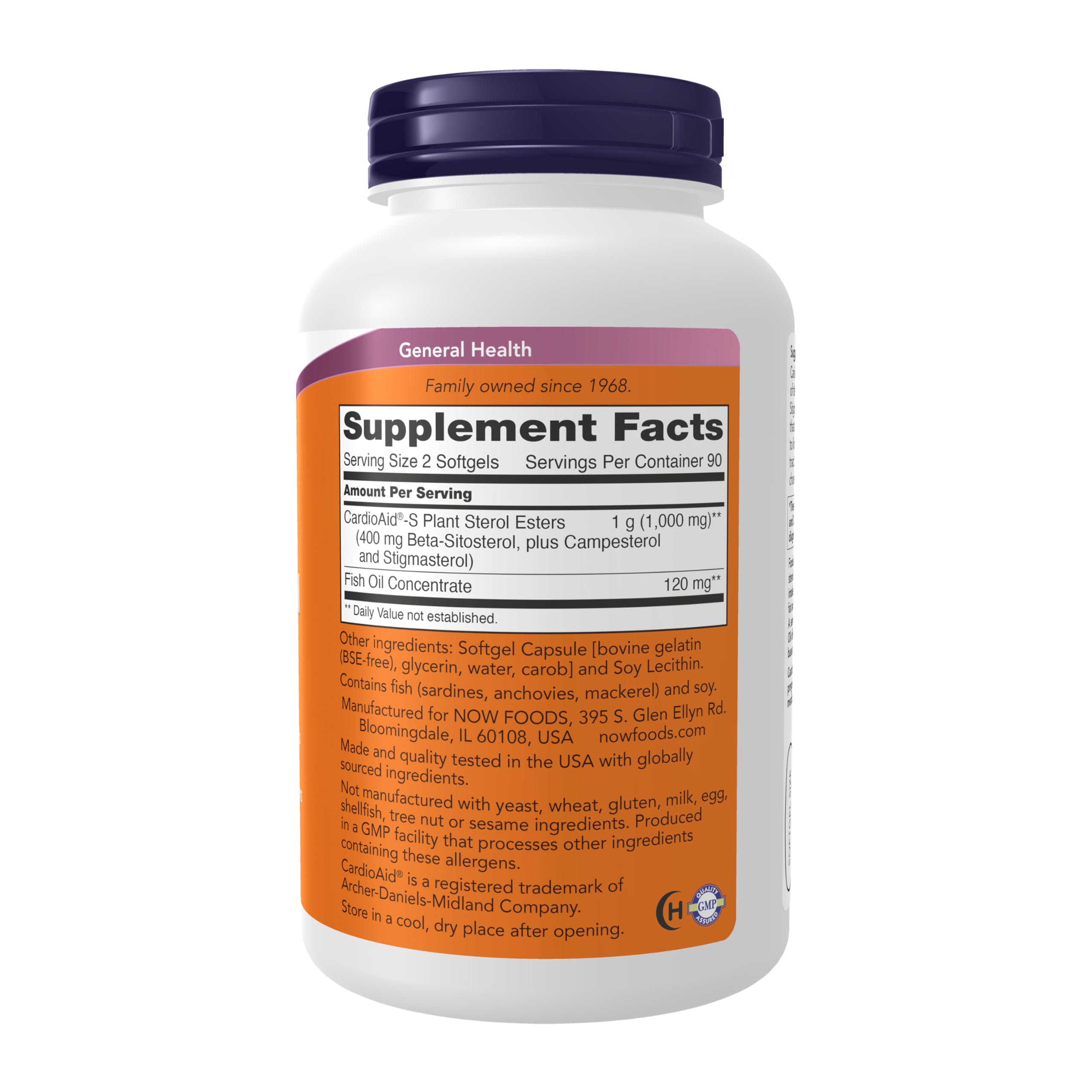 NOW Foods Beta-Sitosterol Plant Sterols capsules close-up for easy daily supplementation.