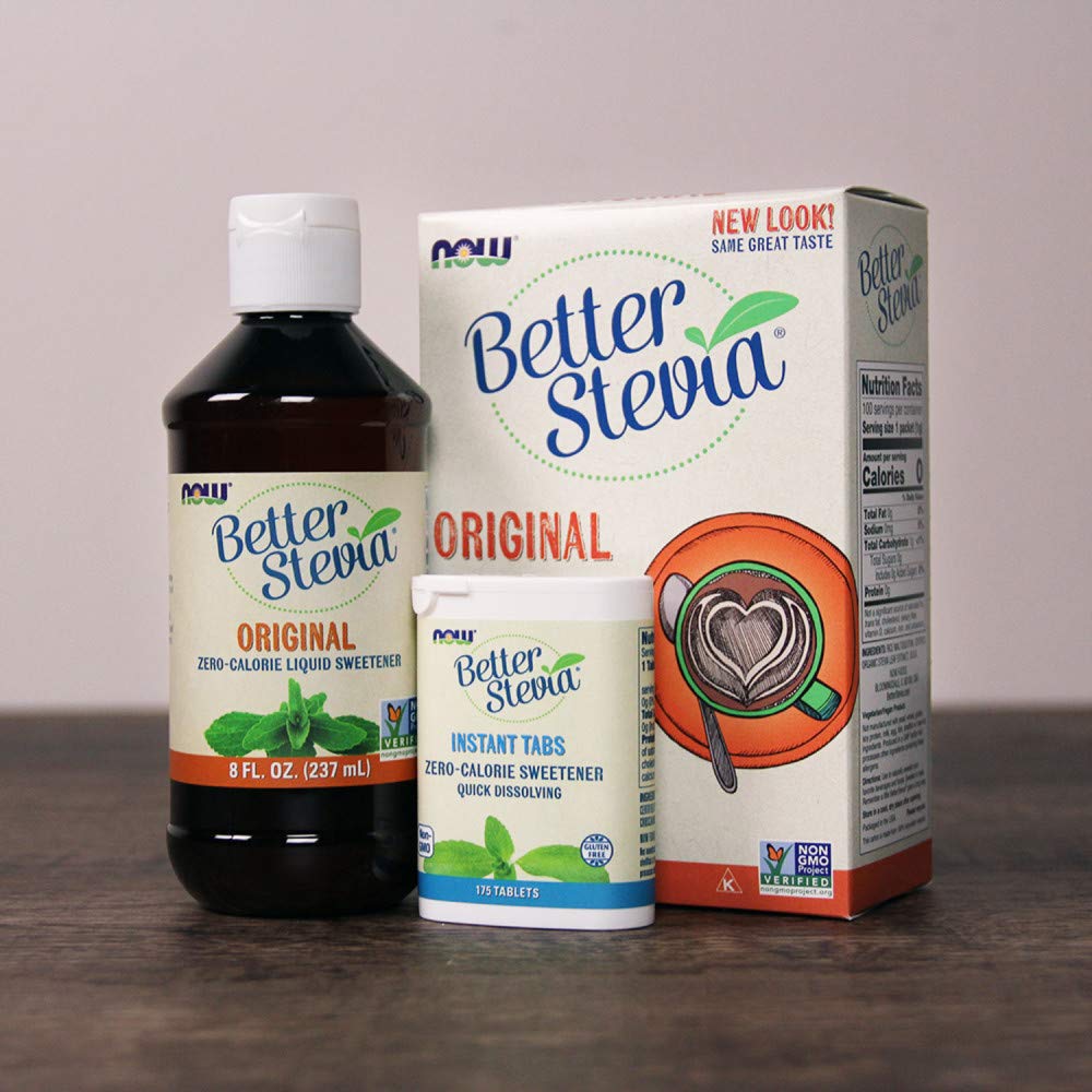 NOW Foods BetterStevia Original Liquid Extract packaging signals quality and care