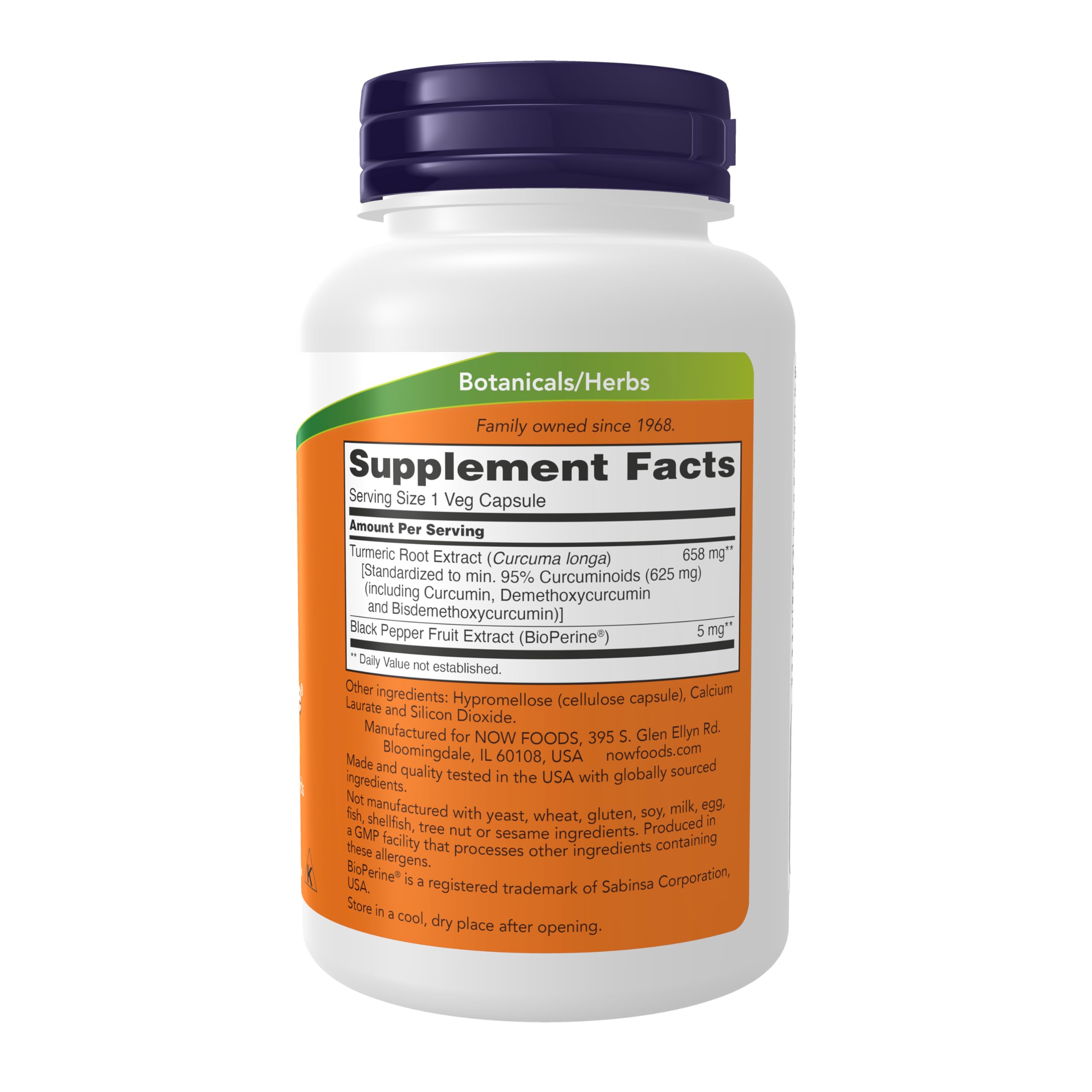 NOW Foods BioPerine absorption bottle highlighting uptake