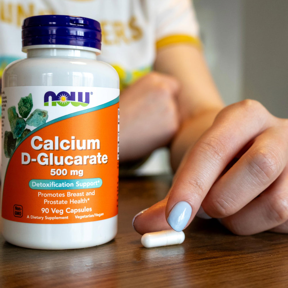 NOW Foods Calcium D-Glucarate daily dose of three capsules
