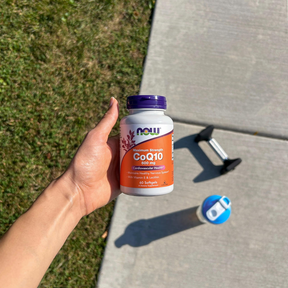NOW Foods CoQ10 600 mg nervous system support closeup