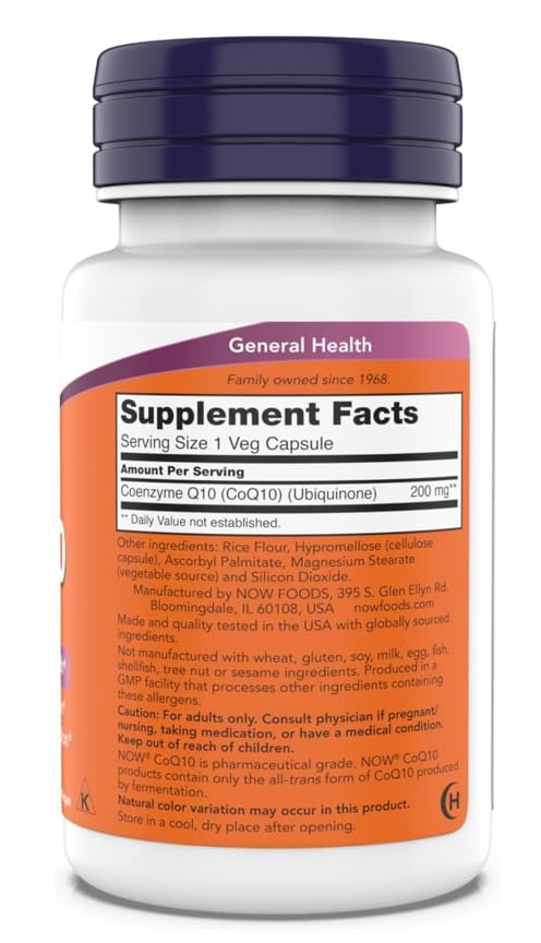 NOW Foods CoQ10 vegan capsules ready for daily energy support