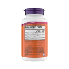 NOW Foods D3 K2 capsules close-up, highlighting vegetarian, non-GMO formula.