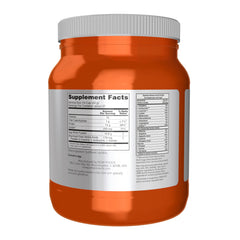 NOW Foods Egg White Protein tub powder close-up highlights fine texture for easy mixing