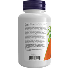 Enteric coating aids upper intestinal absorption while reducing stomach odor in NOW Garlic.