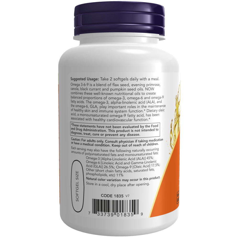 NOW Foods evening primrose oil softgel on white background