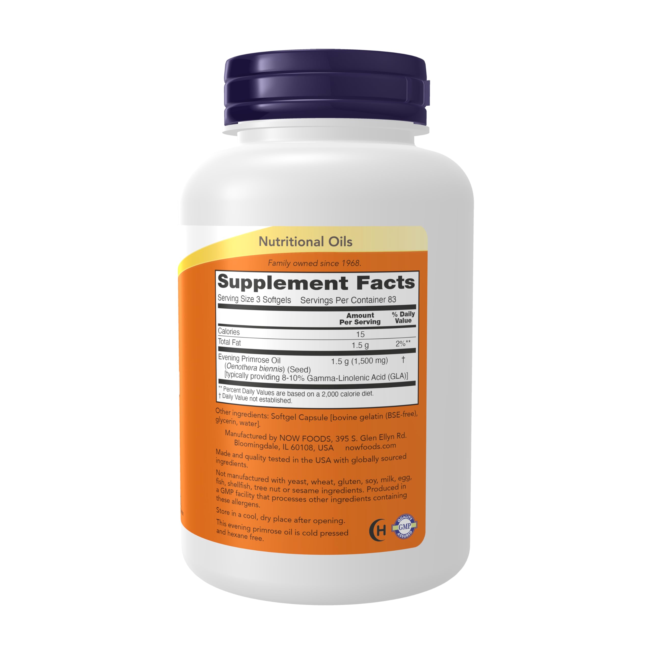NOW Foods Evening Primrose Oil softgels for daily immune support.