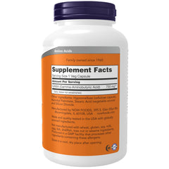 NOW Foods GABA label detail showing quality certifications.