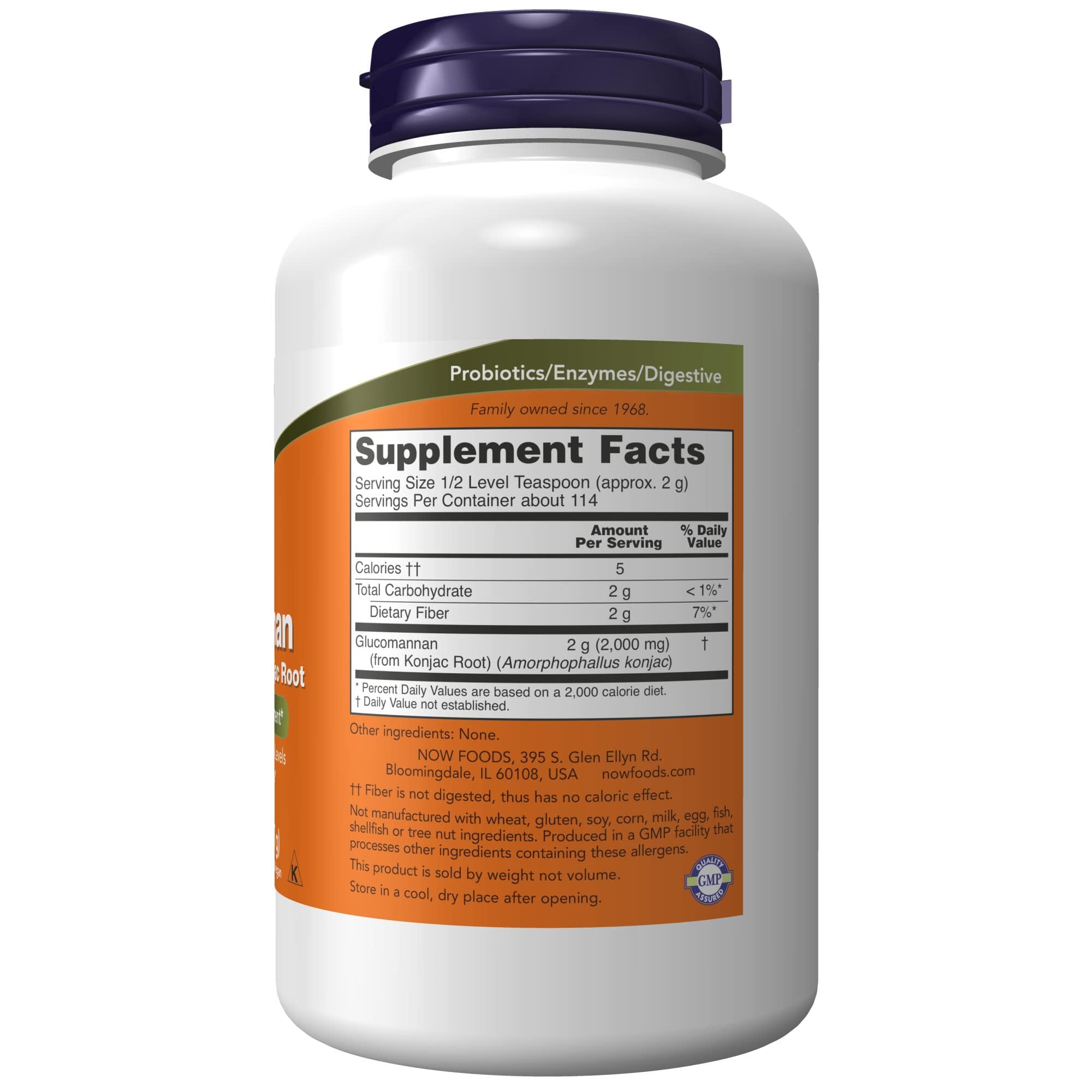 NOW Foods Glucomannan powder regularity support may help maintain routine