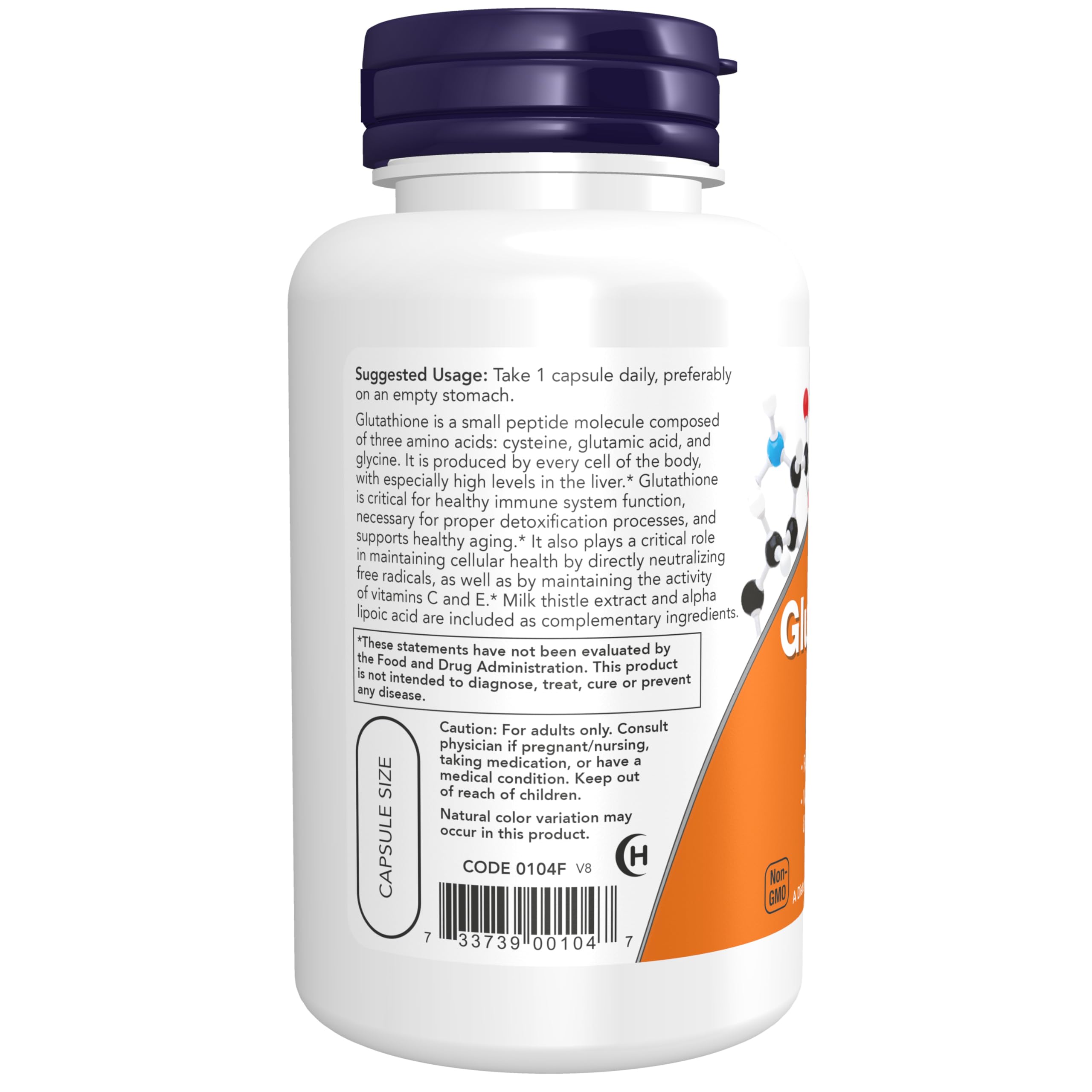 NOW Foods Glutathione and alpha-lipoic acid product shot for cellular antioxidant activity