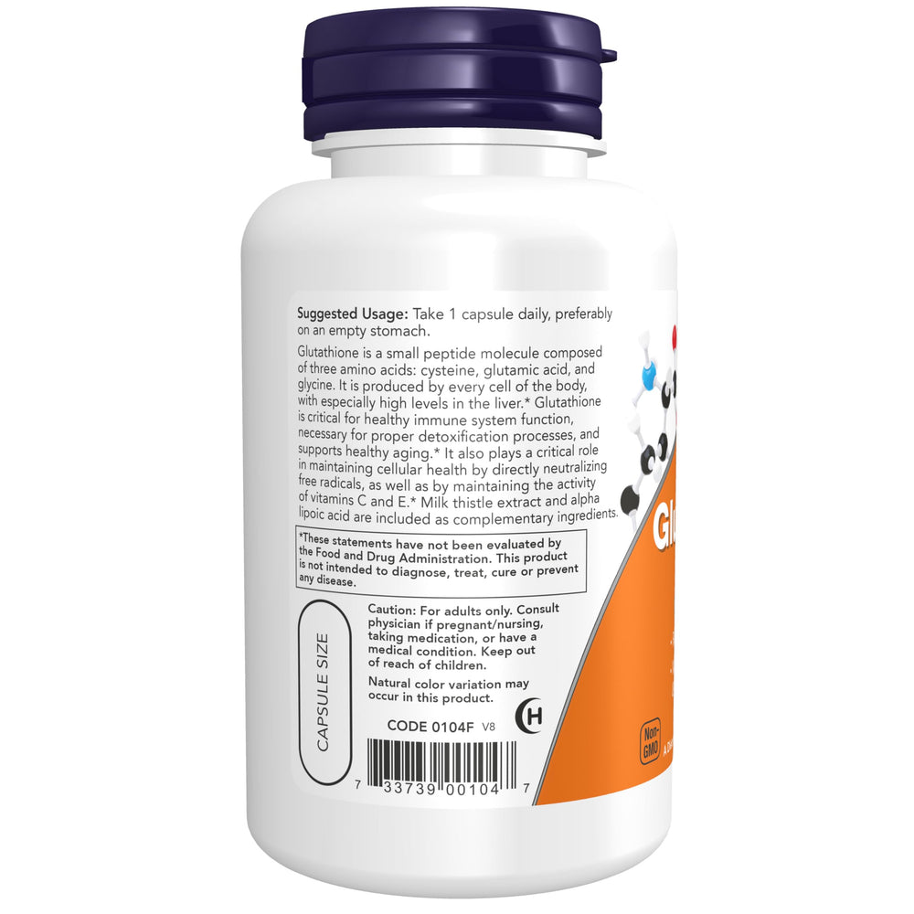 NOW Foods Glutathione and alpha-lipoic acid product shot for cellular antioxidant activity