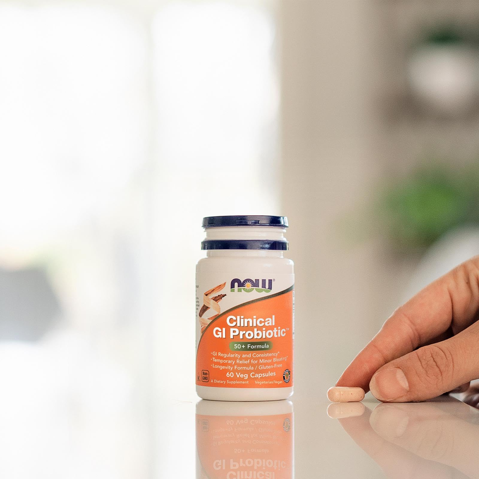 NOW Foods HN019 DNA fingerprint icon indicates strain verification for reliability.