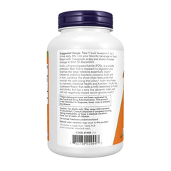 NOW Foods Inulin Prebiotic Powder label detail showing organic and non-GMO verification.